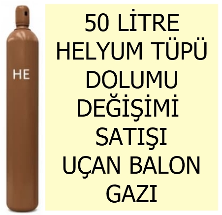 50 Lt Helyum u�an balon gaz� T�p�