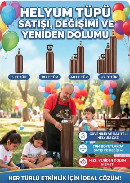 Basınçlı Helyum Gazı Satışı