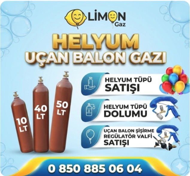 Canakkale Helyum Gazı Tüpü Dolumu Değişimi Satış Fiyatı - Limon Gaz